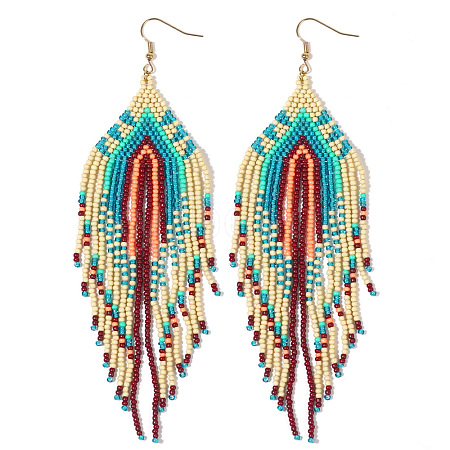 Bohemian Tassel Beaded Earrings for Women IU7226-5-1