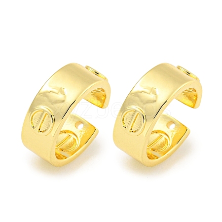 Brass Cuff Earrings EJEW-C104-088G-1