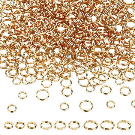 450Pcs 3 Style 304 Stainless Steel Split Rings STAS-ME0002-60-1