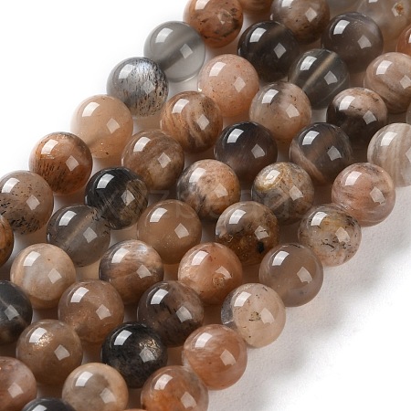 Natural Black Sunstone Beads Strands G-U009-A01-02-1