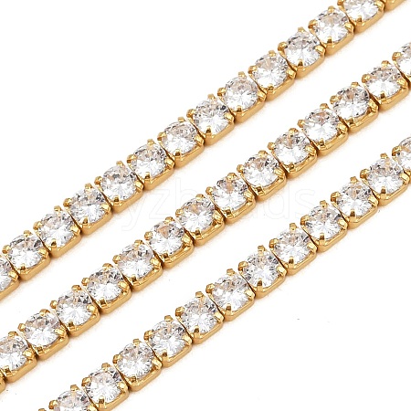 925 Sterling Silver Clear Cubic Zirconia Chains STER-C016-02B-G02-1