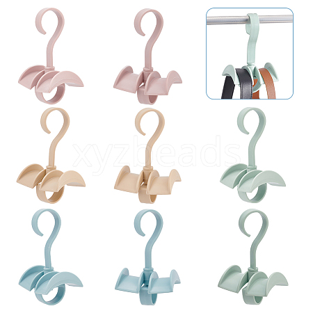 AHADEMAKER 8Pcs 4 Colors Plastic Multi-Function Bag Hook Scarf Hanger AJEW-GA0005-64-1