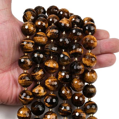 Natural Tiger Eye Beads Strands G-C249-A19-16mm-1