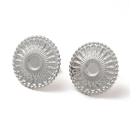 Non-Tarnish 304 Stainless Steel Stud Earring Cabochon Settings EJEW-I281-03P-1