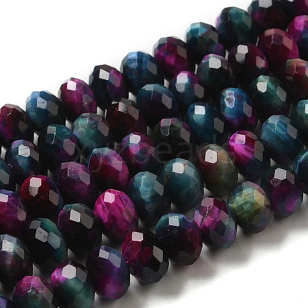 Natural Rainbow Tiger Eye Beads Strands G-NH0002-D01-04-1