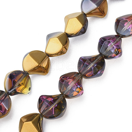 Electroplate Glass Beads Strands EGLA-N008-019-A04-1