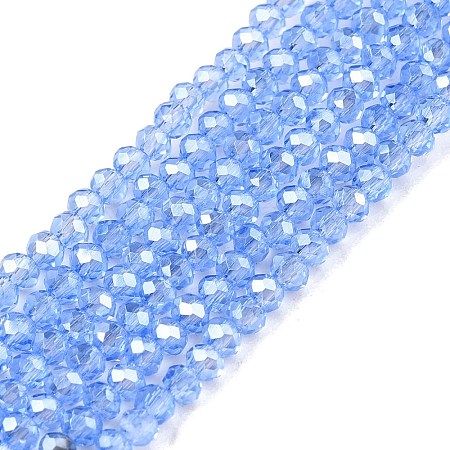 Electroplate Glass Beads Strands EGLA-A044-T1mm-A14-1