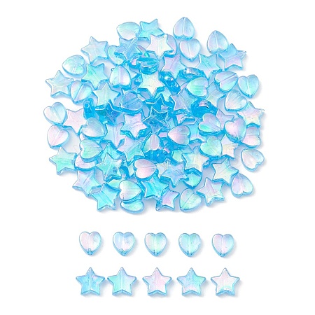 100Pcs 2 Style Eco-Friendly Transparent Acrylic Beads TACR-YW0001-86B-1