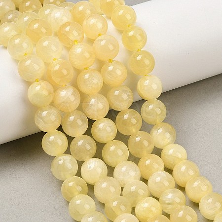 Natural Golden Silk Jade Beads Strands G-Z112-A01-4mm-1
