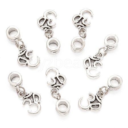 Tibetan Style Alloy Large Hole European Dangle Charms PALLOY-JF00035-1