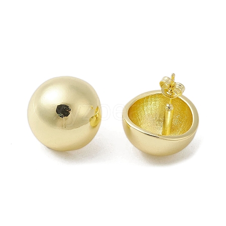 Brass Stud Earrings X-EJEW-M244-07G-1