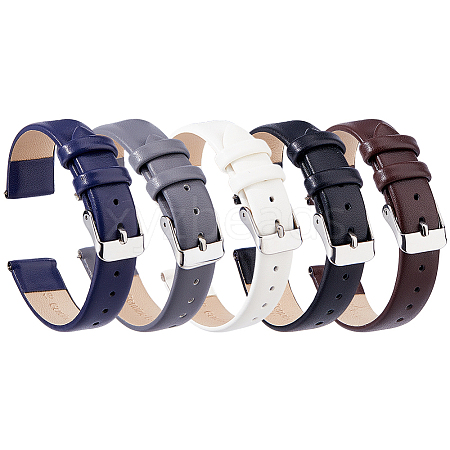 5 Bags 5 Colors PU Leather Watch Band FIND-FH0017-63B-1