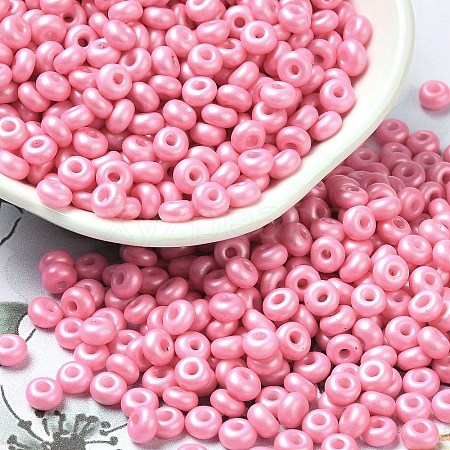 Baking Paint Luster Glass Seed Beads SEED-B001-04A-01-1