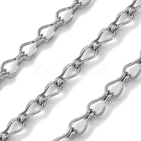 304 Stainless Steel Teardrop Link Chains CHS-B006-10P-1