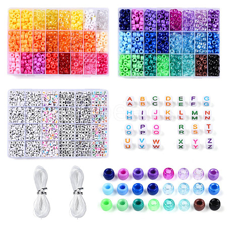 3 Boxs DIY Acrylic Beads Bracelets Making Kits DIY-YW0013-03-1