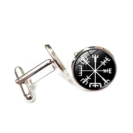 Alloy Enamel Compass Cufflinks PW-WG42FEF-11-1