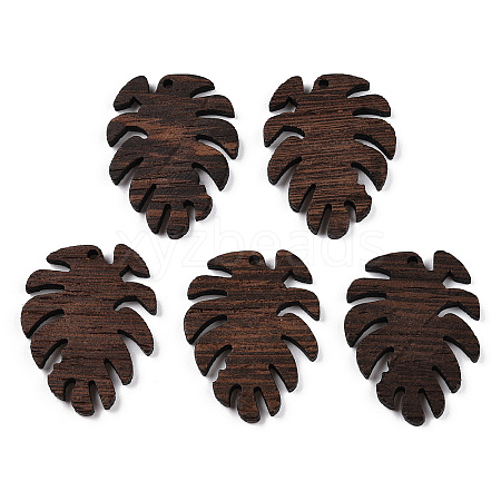 Natural Wenge Wood Pendants WOOD-T023-48-1