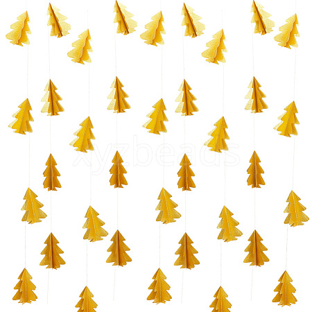 ARRICRAFT 2Pcs 2 Style Paper Christmas Tree Flags AJEW-AR0001-73A-1