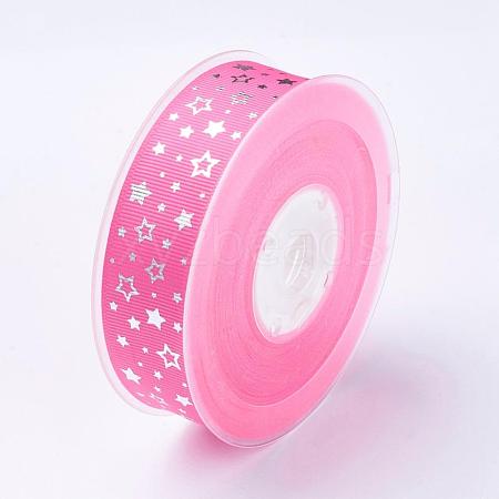 Polyester Grosgrain Ribbon SRIB-F004-25mm-02-1