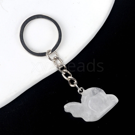 Quartz Crystal with Metal Keychain PW-WG3ED35-08-1