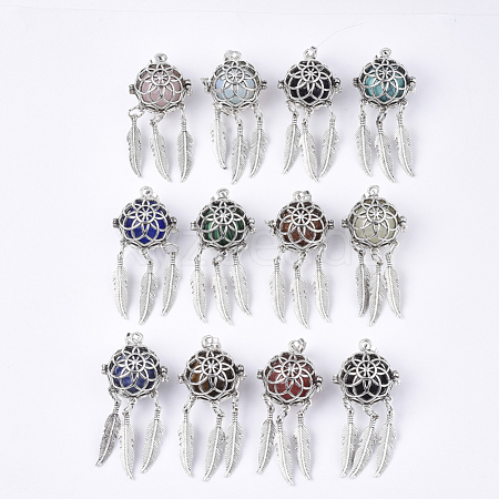 Alloy Cage Big Pendants G-S246-16-1