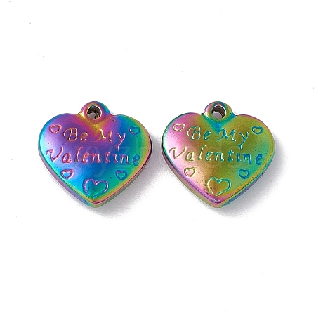 Valentine's Day Ion Plating(IP) 304 Stainless Steel Pendants STAS-G278-21M-1