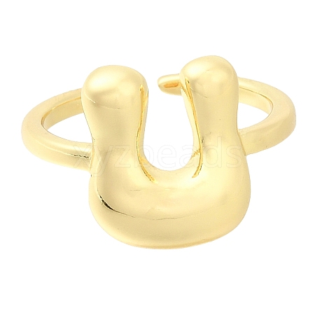 Rack Plating Brass Open Cuff Rings RJEW-S394-01G-U-1