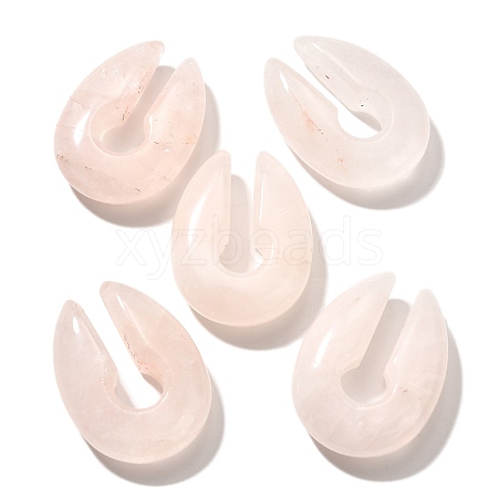 Natural Rose Quartz Ear Plugs Gauges G-I359-13A-02-1