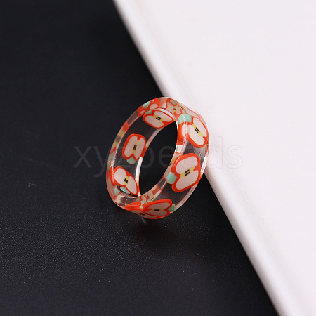 Transparent Resin Finger Rings WGC4E19-21-1