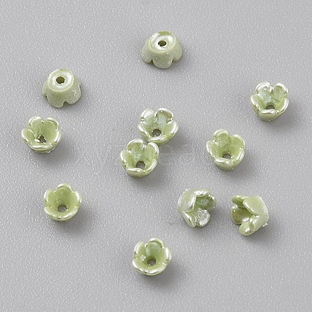 Opaque Resin Bead Caps RESI-CJC0015-29C-1
