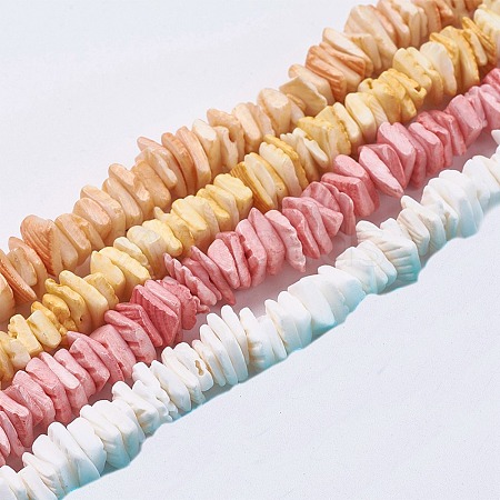 Natural Sea Shell Beads Strands BSHE-K012-08-01-1