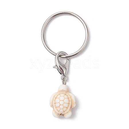 Turtle Dyed Synthetic Turquoise Keychain KEYC-JKC00962-02-1