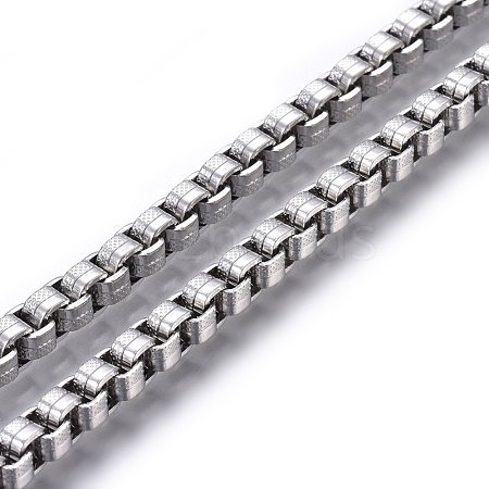 304 Stainless Steel Box Chains STAS-P219-07-1