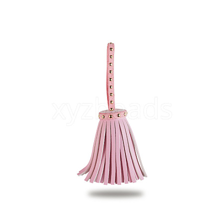 PU Imitation Leather Tassel Pendant Decorations KEYC-PW0009-05A-1