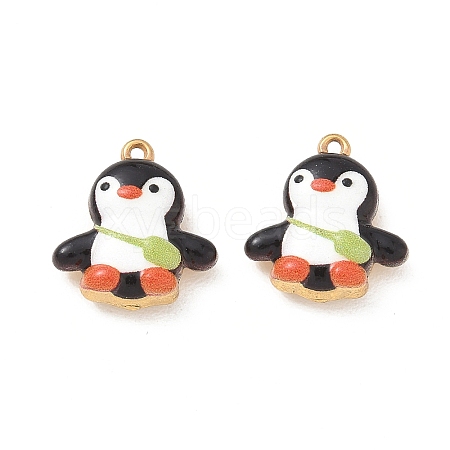304 Stainless Steel Enamel Pendants STAS-Q119-18G-02-1