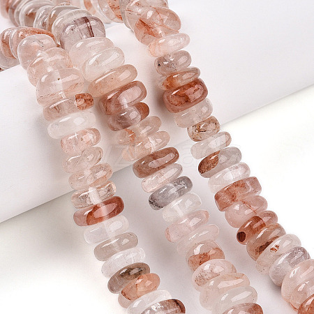 Natural Hematoid Quartz/Ferruginous Quartz Beads Strands G-T141-25-1