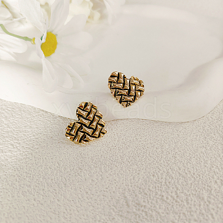 Brass Stud Earrings for Women MH7259-1-1