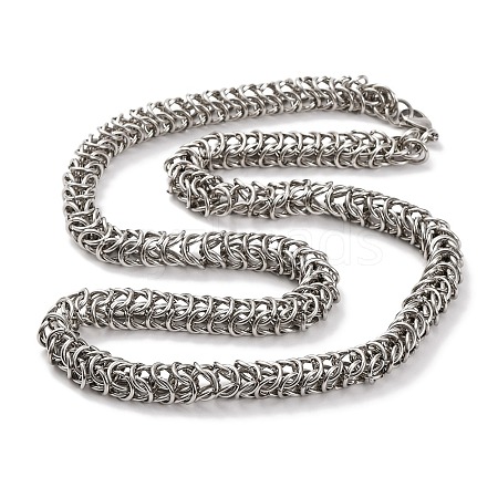 201 Stainless Steel Rope Chain Necklace NJEW-F222-27P-1