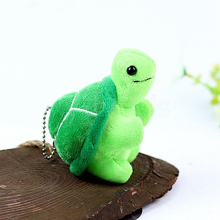 Cartoon PP Cotton Plush Simulation Soft Stuffed Animal Toy Tortoise Pendants Decorations HJEW-K043-02-1