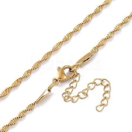 Ion Plating(IP) 201 Stainless Steel Chain Necklaces NJEW-P309-23G-1