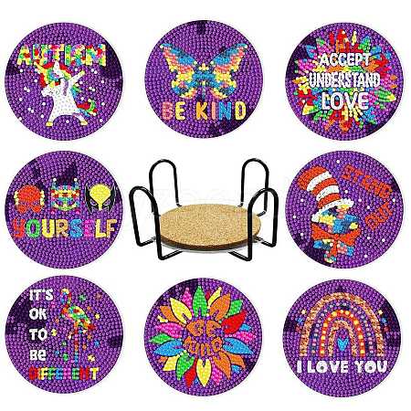 DIY Diamond Painting Coaster Decoration Kits PW-WG30199-01-1