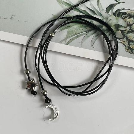 Imitation Leather Alloy Charm Wrap Anklets WGACC3A-01-1