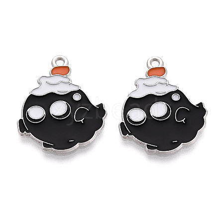 Halloween Theme Alloy and Enamel Pendants ENAM-T021-31A-02P-1