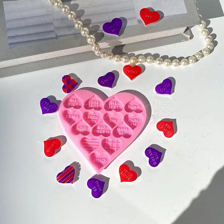Valentine's Day Theme Food Grade Pendant Silicone Molds DIY-D050-12-1