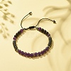 Natural Gemstone & Synthetic Hematite Braided Bead Bracelet for Women BJEW-JB08181-5