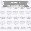 DICOSMETIC 200Pcs 2 Style 304 Stainless Steel Linking Rings STAS-DC0007-72-5