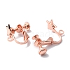 Star Brass Clip-on Earring Findings KK-TAC0005-02RG-2