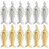 12Pcs 2 Colors Rack Plating Brass Pendants KK-BC0015-86-1