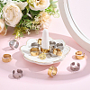 24Pcs 2 Colors 304 Stainless Steel Finger Ring Settings STAS-BBC0010-09D-4