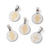 304 Stainless Steel Pendants X-STAS-D034-01-4